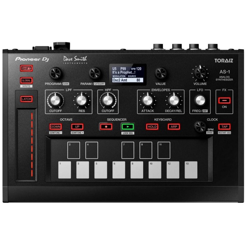PIONEER TORAIZ AS-1 SINTETIZZATORE MONOFONICO ANALOGICO CON EFFETTI + SEQUENCER LOCK + MIDI + DISPLAY OLED
