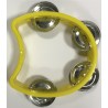 EXTREME TW4 TAMBURELLO MEZZALUNA CEMBALO 4 PAIA DI PIATTINI IMPUGNATURA PROFESSIONALE COLORE GIALLO