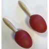 EXTREME DP12 COPPIA MARACAS IN PLASTICA MANICO IN LEGNO COLORE ROSSO