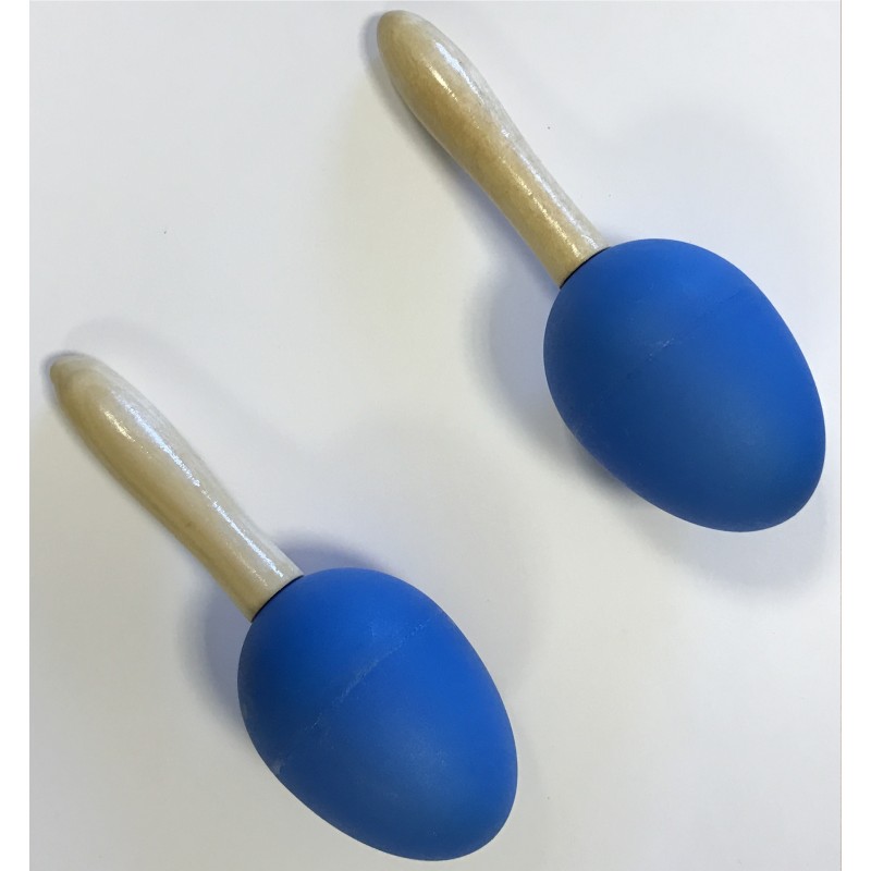 EXTREME DP12 COPPIA MARACAS IN PLASTICA MANICO IN LEGNO COLORE BLU
