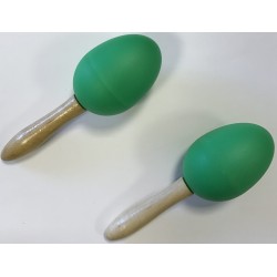 EXTREME DP12 COPPIA MARACAS IN PLASTICA MANICO IN LEGNO COLORE VERDE