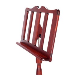 LEGGIO DA TERRA FORMA CLASSICA MADE IN EUROPE LEGNO MOGANO BARRA METALLO REGOLABILE ALTEZZA-INCLINAZIONE