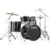 YAMAHA RYDEEN STANDARD BLACK GLITTER BATTERIA ACUSTICA CON HARDWARE + PIATTI PAISTE 101 COLORE NERO GLITTER