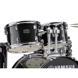 YAMAHA RYDEEN STANDARD BLACK GLITTER BATTERIA ACUSTICA CON HARDWARE + PIATTI PAISTE 101 COLORE NERO GLITTER