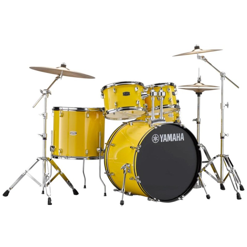 YAMAHA RYDEEN STANDARD MELLOW YELLOW BATTERIA ACUSTICA GIALLA CON HARDWARE + PIATTI PAISTE 101 COLORE GIALLO