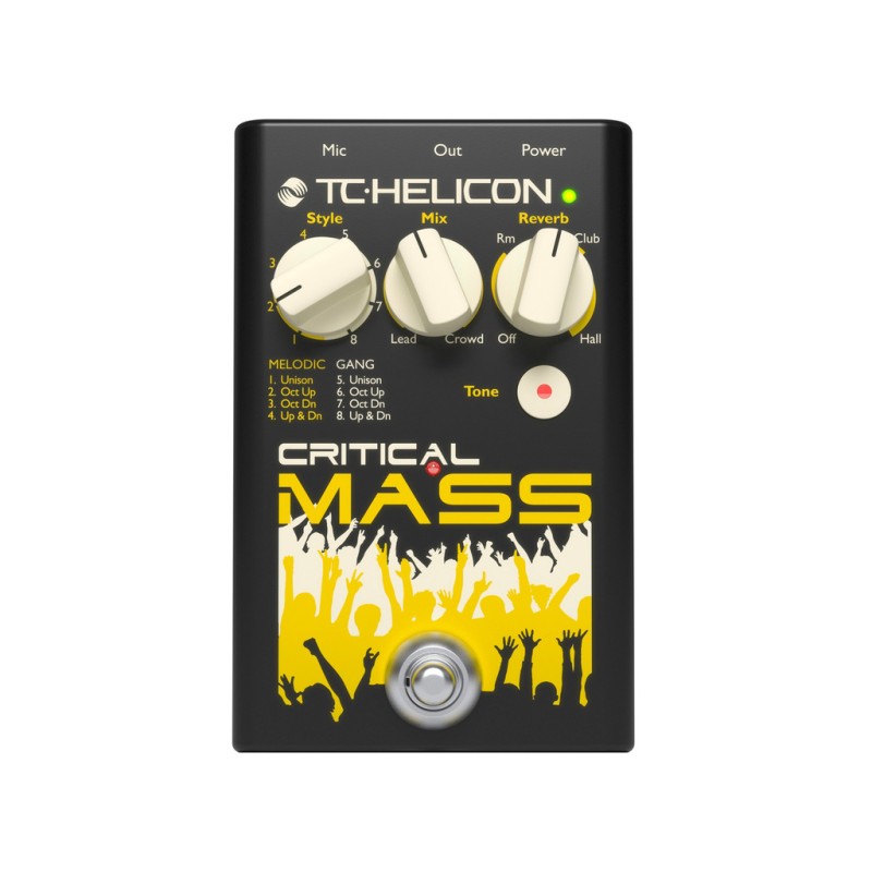 TC HELICON CRITICAL MASS EFFETTO A PEDALE PER VOCE SIMULATORE CORI + RIVERBERO