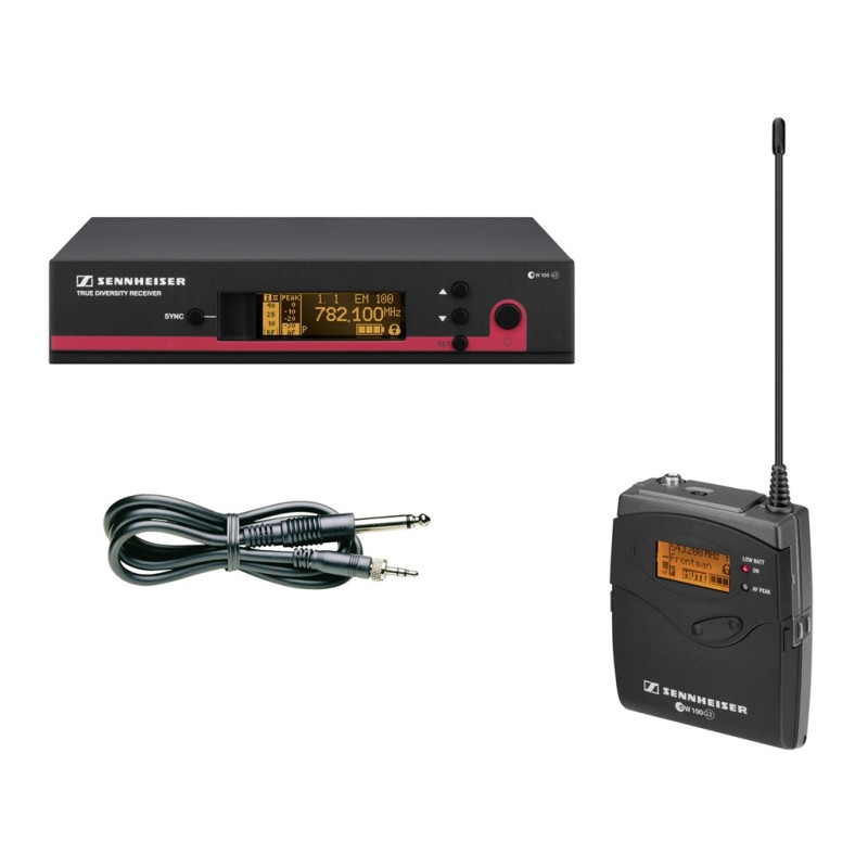 SENNHEISER EW172-G3 KIT WIRELESS PROFESSIONALE PER CHITARRA E BASSO UHF + CAVO STRUMENTO