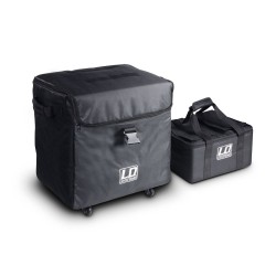 LD SYSTEMS DAVE 8 SET 1 KIT DI BORSE PER IL TRASPORTO DEL SISTEMA PA DAVE 8 XS 1 BORSA SUBWOOFER CON RUOTE + 2 BORSE PER SATELLI