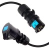 PROLUNGA CORRENTE 5 METRI CEE 16A+T IP44 3POLI CAVO NEOPRENE/H07RN-F 3x2.5 SPINA-PRESA MASCHIO-FEMMINA NERE