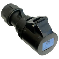 PROLUNGA CORRENTE 20 METRI CEE 16A+T IP44 3POLI CAVO NEOPRENE/H07RN-F 3x2.5 SPINA-PRESA MASCHIO-FEMMINA NERE