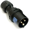 PROLUNGA CORRENTE 25 METRI CEE 16A+T IP44 3POLI CAVO NEOPRENE/H07RN-F 3x2.5 SPINA-PRESA MASCHIO-FEMMINA NERE