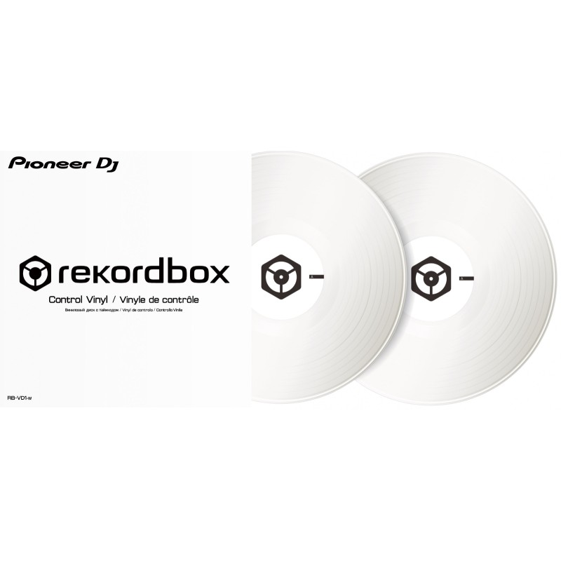 PIONEER RB-VD1-W COPPIA DI VINILI DI CONTROLLO PER REKORDBOX BIANCHI