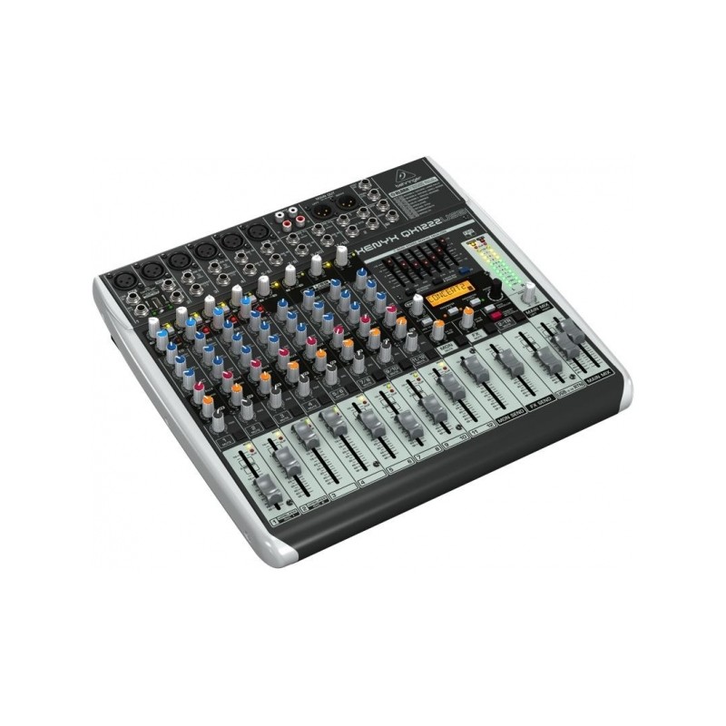 BEHRINGER XENYX QX1222-USB MIXER 16 INGRESSI 4 COMPRESSORI 4 BUS EFFETTI KLARK TEKNIK INTERFACCIA USB WIRELESS READY +48V