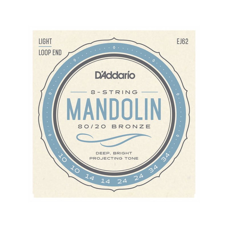 D'ADDARIO EJ62 CORDE PER MANDOLINO BRONZE 80/20