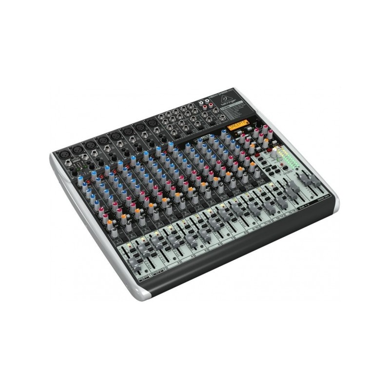 BEHRINGER XENYX QX2222-USB MIXER USB 22 INGRESSI 8 COMPRESSORI 2 BUS EFFETTI KLARK TEKNIK WIRELESS READY +48V