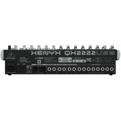BEHRINGER XENYX QX2222-USB MIXER USB 22 INGRESSI 8 COMPRESSORI 2 BUS EFFETTI KLARK TEKNIK WIRELESS READY +48V
