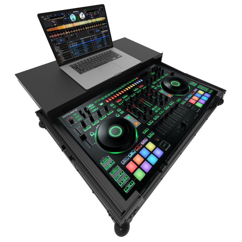 ZOMO DJ808 PLUS NSE FLIGHT CASE PROFESSIONALE PER ROLAND DJ808 + LAPTOP PER PC COLORE NERO