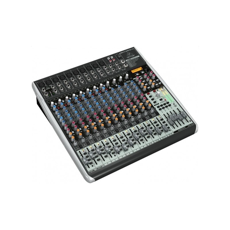 BEHRINGER XENYX QX2442USB MIXER 24 INGRESSI 8 COMPRESSORI EFFETTI KLARK TEKNIK WIRELESS READY INTERFACCIA AUDIO USB SOFTWARE