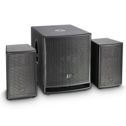 LD SYSTEMS DAVE 12 G3 SISTEMA AMPLIFICATO COMPATTO 2 TESTE + 1 SUBWOOFER 12" CON DSP 2000 WATT