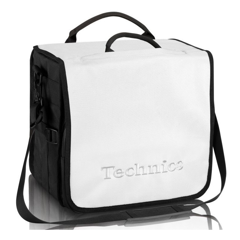 TECHNICS BACKBAG WHITE-SILVER ZAINO BIANCO SCRITTA IN ARGENTO