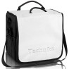 TECHNICS BACKBAG WHITE-SILVER ZAINO BIANCO SCRITTA IN ARGENTO