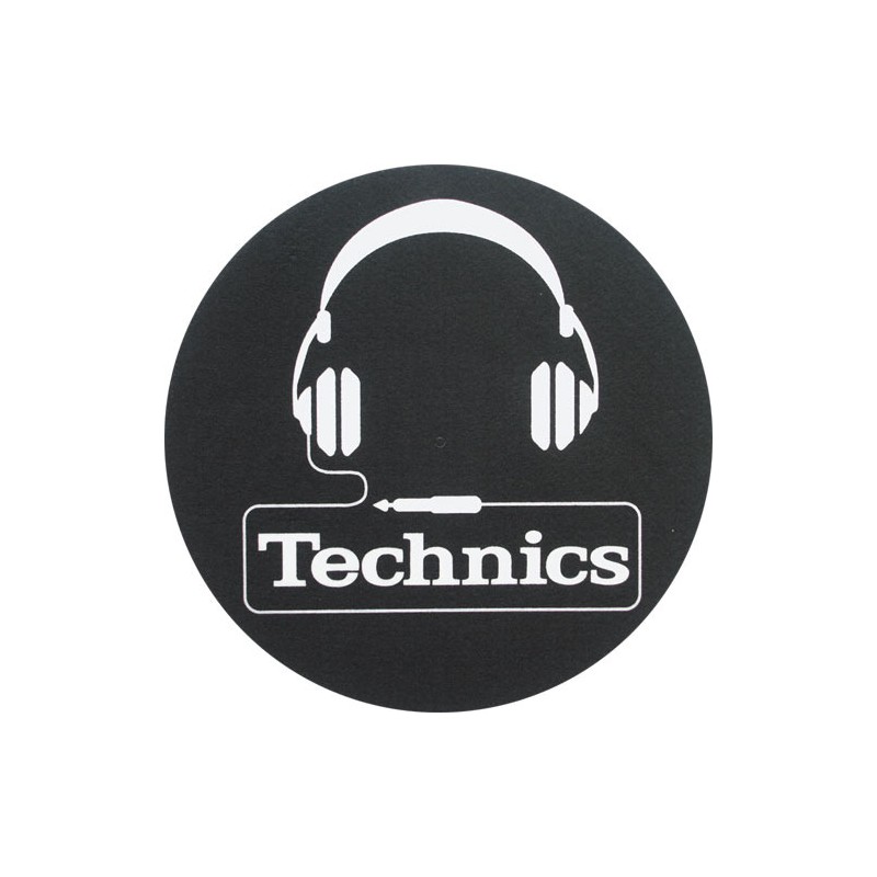 TECHNICS SLIPMATS TAPPETINI PER GIRADISCHI NERO SILVER COPPIA TAPPETINI