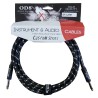 EXTREME SFJJ001/5M CAVO AUDIO JACK DRITTO COTONATO NERO OD8 SERIE CUSTOM PER STRUMENTI LIVE STUDIO 5 METRI
