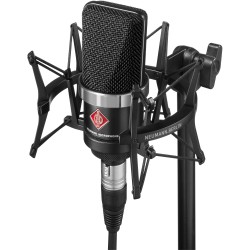 NEUMANN TLM102-MT STUDIO SET MICROFONO CONDENSATORE CARDIOIDE CAPSULA LARGA TLM-102 + SOSPENSIONE ELASTICA NERO