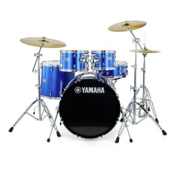 YAMAHA RYDEEN STANDARD FINE BLUE BATTERIA ACUSTICA BLU CON HARDWARE + PIATTI PAISTE 101