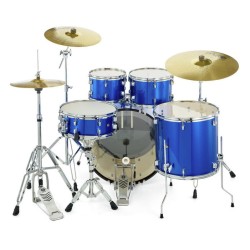 YAMAHA RYDEEN STANDARD FINE BLUE BATTERIA ACUSTICA BLU CON HARDWARE + PIATTI PAISTE 101