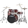 YAMAHA RYDEEN STUDIO BURGUNDY GLITTER BATTERIA ACUSTICA ROSSA CON HARDWARE + PIATTI PAISTE 101 COLORE ROSSO GLITTER