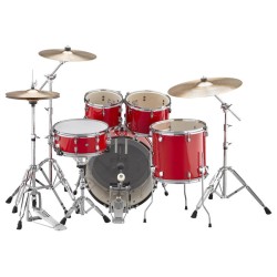 YAMAHA RYDEEN STUDIO HOT RED BATTERIA ACUSTICA ROSSA CON HARDWARE + PIATTI PAISTE 101 COLORE ROSSO