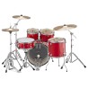 YAMAHA RYDEEN STUDIO HOT RED BATTERIA ACUSTICA ROSSA CON HARDWARE + PIATTI PAISTE 101 COLORE ROSSO