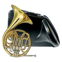 YAMAHA YHR-567 CORNO DOPPIO FRANCESE IN CHIAVE F,Bb PLACCATO ORO IN OTTONE + CUSTODIA E BOCCAGLIO 32C4