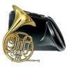 YAMAHA YHR-567 CORNO DOPPIO FRANCESE IN CHIAVE F,Bb PLACCATO ORO IN OTTONE + CUSTODIA E BOCCAGLIO 32C4