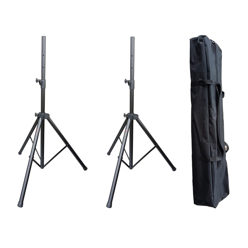 EXTREME SS-PACK S SPEAKER STAND PROFESSIONALI KIT SET SUPPORTI CASSE IN ACCIAIO CON BORSA TRASPORTO ALTEZZA REGOLABILE SISTEMA D