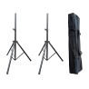 EXTREME SS-PACK S SPEAKER STAND PROFESSIONALI KIT SET SUPPORTI CASSE IN ACCIAIO CON BORSA TRASPORTO ALTEZZA REGOLABILE SISTEMA D