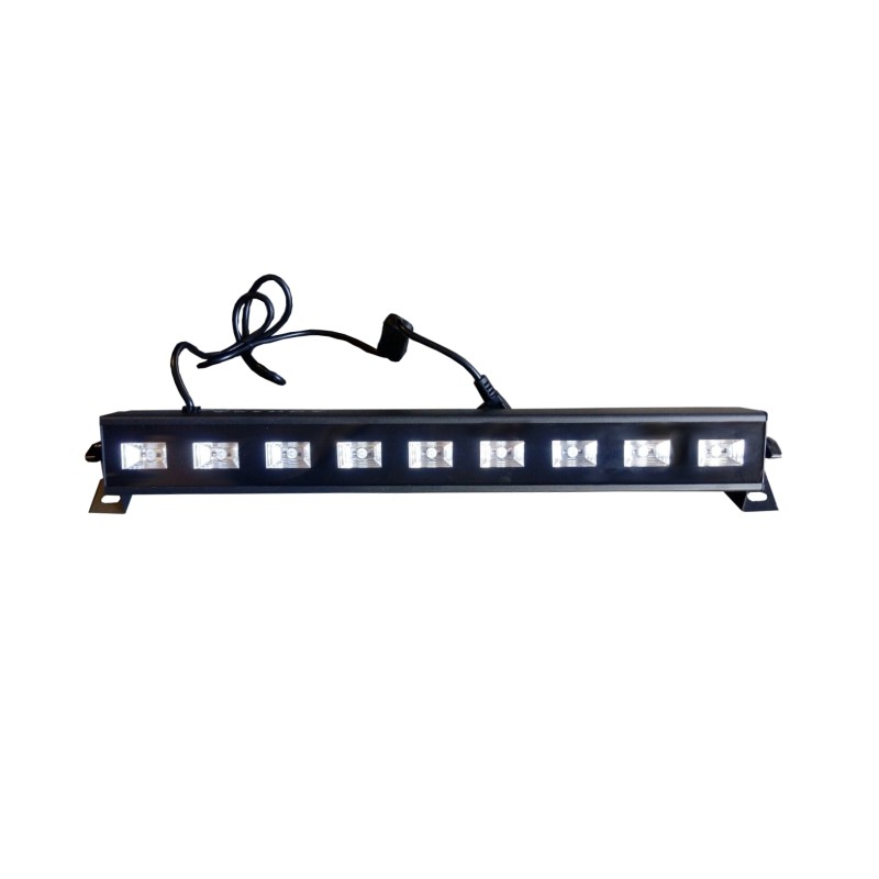EXTREME UV LED BAR 93 BARRA LED UV 9 X 3 WATT PLUG & PLAY CON INTERRUTTORE ON OFF