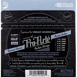 D' ADDARIO EJ46FF PRO-ARTE' CORDIERA IN FLUOROCARBONIO PER CHITARRA CLASSICA SILVER WOUND