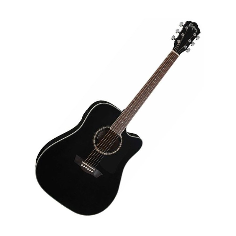 WASHBURN AD5CEB CHITARRA ACUSTICA ELETTRIFICATA SPALLA MANCANTE COLORE NERO