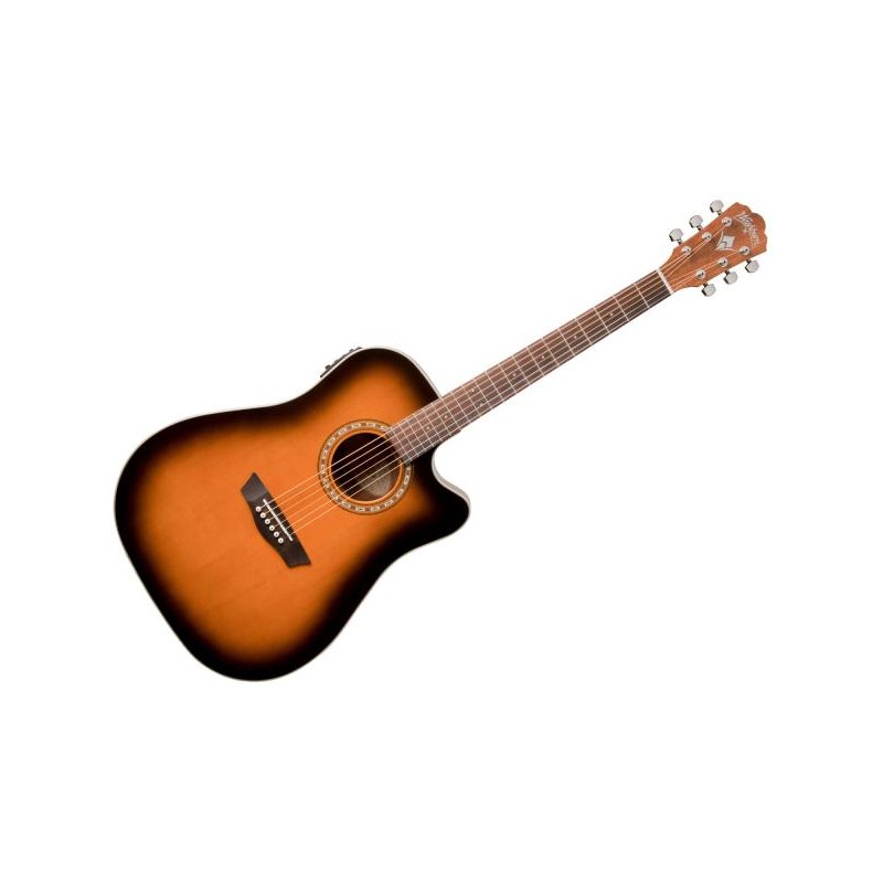 WASHBURN WD7S CE ATB CHITARRA ACUSTICA ELETTRIFICATA SPALLA MANCANTE TOBACCO BURST