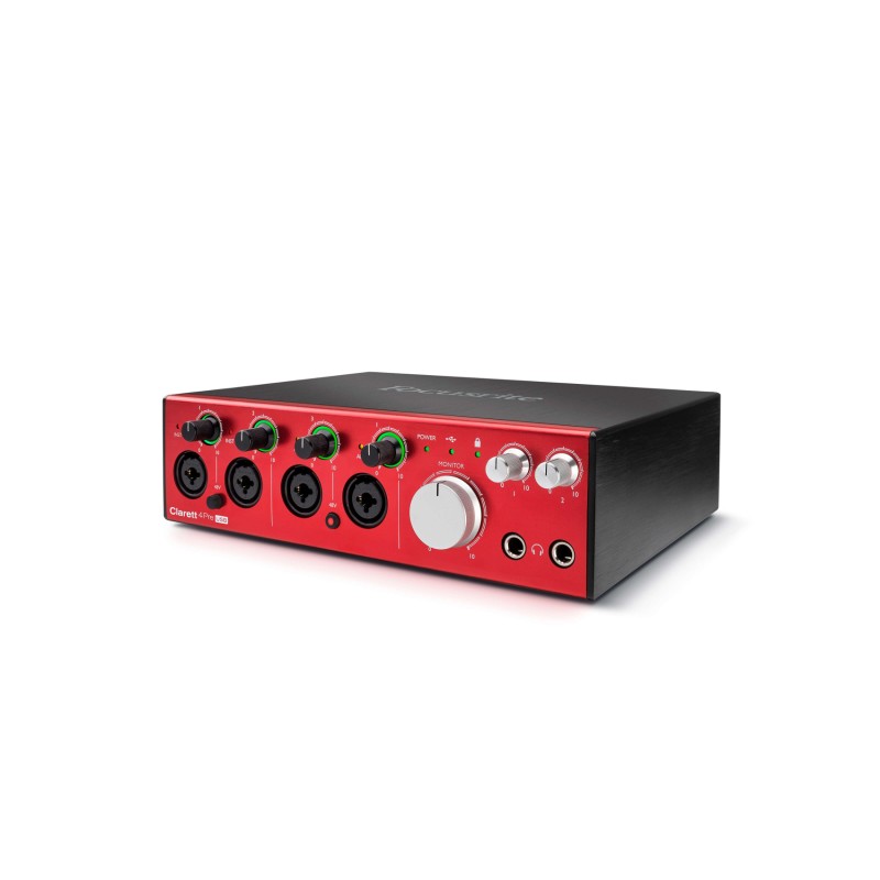FOCUSRITE CLARETT+ 4PRE USB INTERFACCIA AUDIO USB 18 IN 8 OUT S/PDIF E MIDI I/O