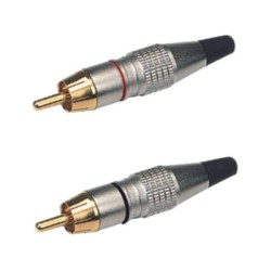 EXTREME CONNETTORE RCA VOLANTE MASCHIO COLORE ROSSO