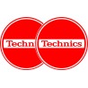 TECHNICS SLIPMATS TAPPETINI GIRADISCHI LOGO TECHNICS BREAK - ROSSO E BIANCO COPPIA TAPPETINI