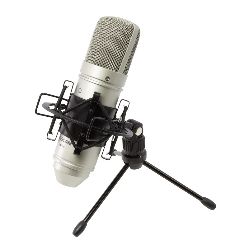 TASCAM TM80 MICROFONO A CONDENSATORE CARDIOIDE + ASTA DA TAVOLO + SUPPORTO ELASTICO SHOCKMOUNT + CAVO