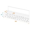 EUROLITE KB2 PEDANA PASSACAVO 2 CANALI 3X3 LUNGHEZZA 980 CM CARICO MASSIMO 5T