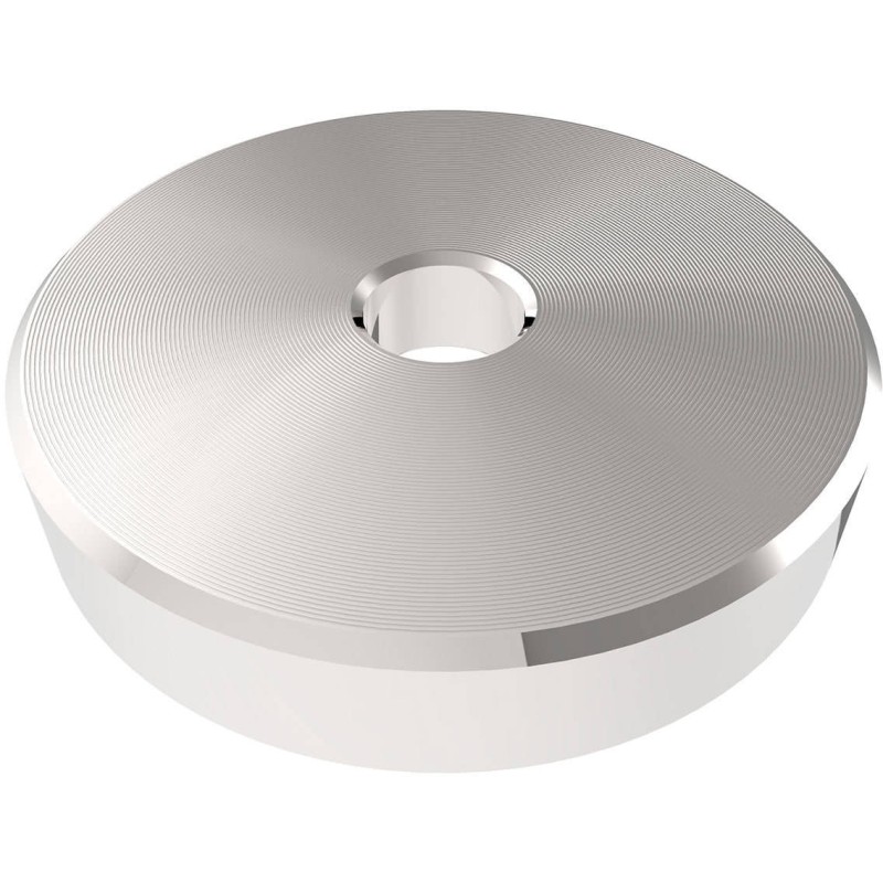 ZOMO 45 RPM ADAPTER PUCK ADATTATORE UNIVERSALE 7" PER GIRADISCHI 33 - 45 GIRI IN METALLO COLORE ARGENTO