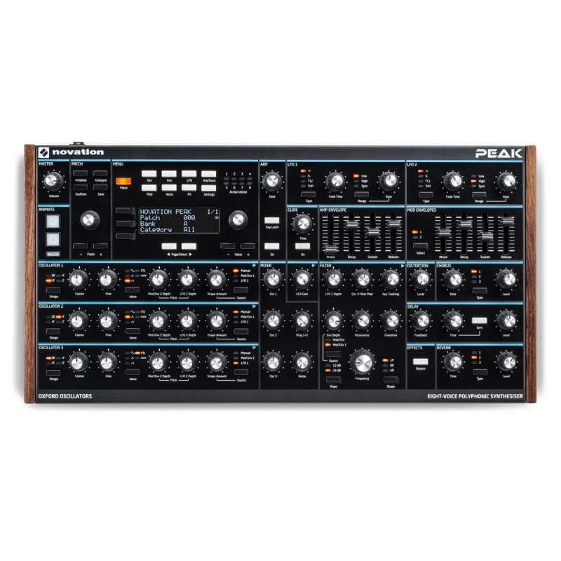 NOVATION PEAK SINTETIZZATORE POLIFONICO DESKTOP 8 VOCI 3 NUOVI OSCILLATORI OXFORD