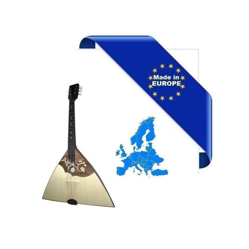 HORA PRIM BALALAIKA PRIMA SOPRANO 3 CORDE MADE IN EUROPE TOP ABETE MASSELLO CORPO ACERO MASSELLO MANICO FAGGIO TASTIERA PALISSAN