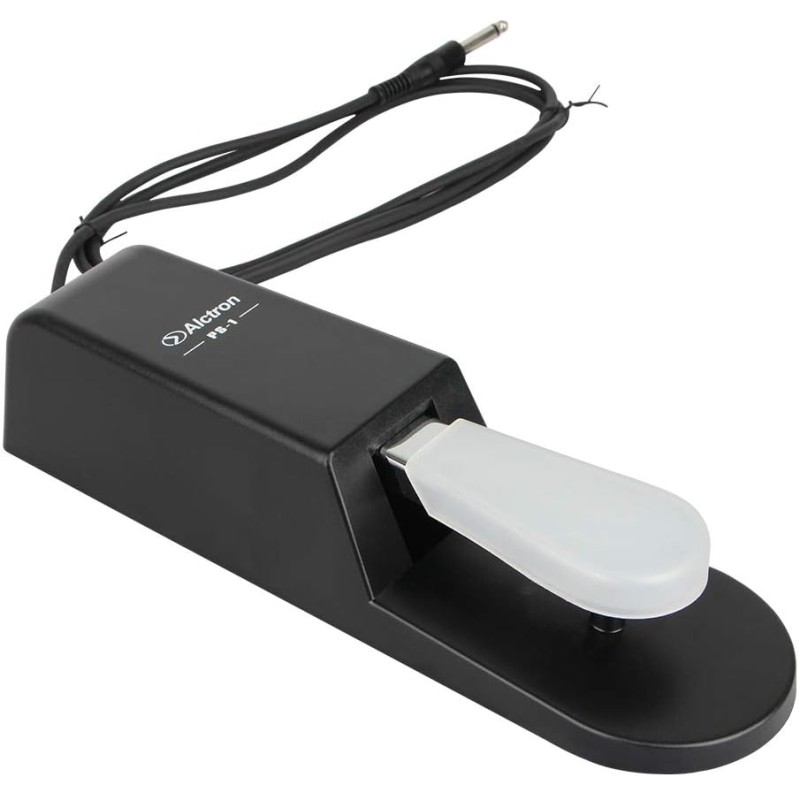 ALCTRON PS-1 PEDALE SUSTAIN ROBUSTO MAGGIORATO TIPO PIANO A GAMBA LUNGA PIANOFORTE DIGITALE TASTIERA CAVO E SWITCH INVERSIONE PO